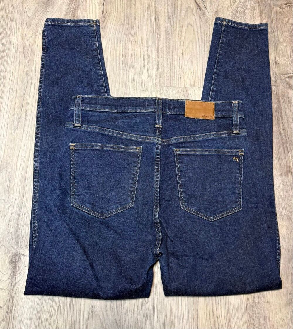 Madewell Jeans Womens 29 Blue Dark Wash Skinny High Rise Stretch Denim - Picture 4 of 9